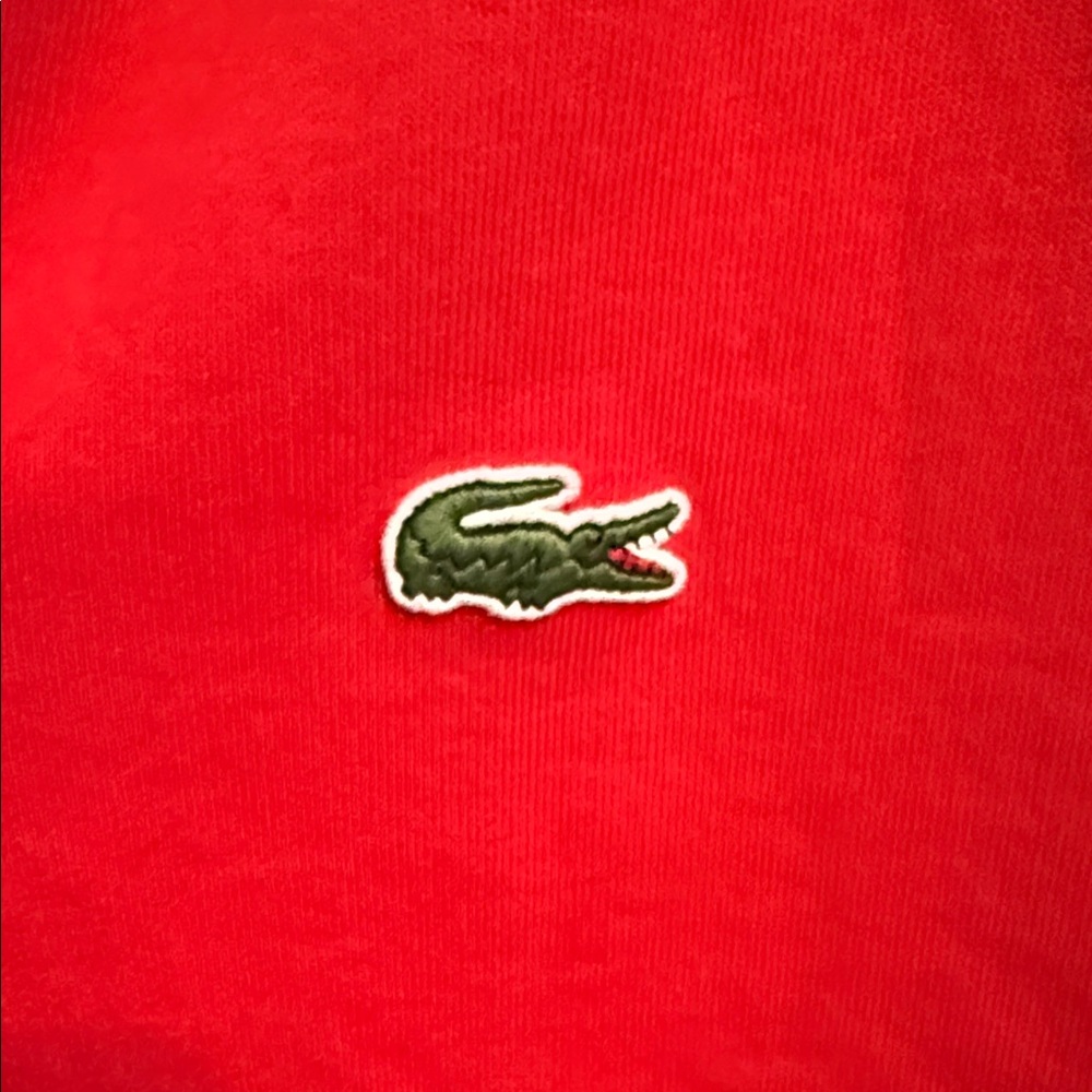 Women’s Lacoste Vibrant Red Zip-Up Hoodie - Picture 5 of 5